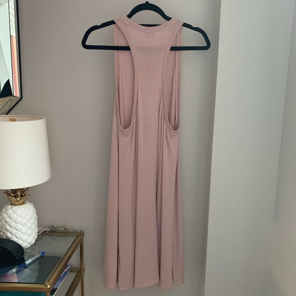 Wilfred Light Pink Cashmere/Wool Racerback Dress - Picture 2 of 6